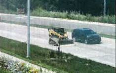 Dozer on Route 83 during construction