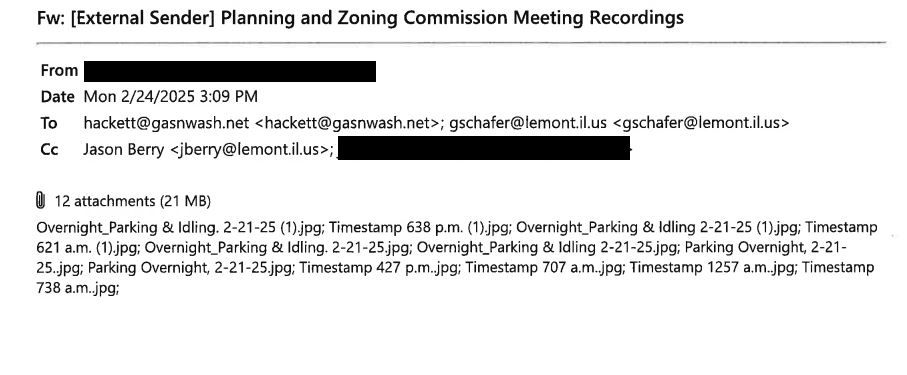 Email correspondence